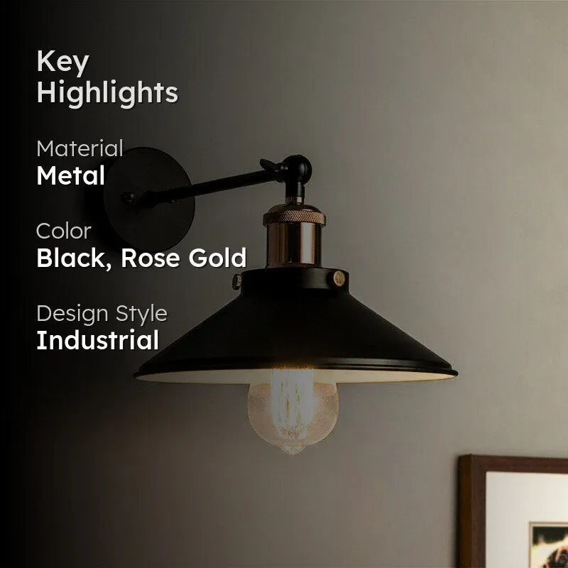Avena Cone Metal Wall Lamp - Rose Gold media 2