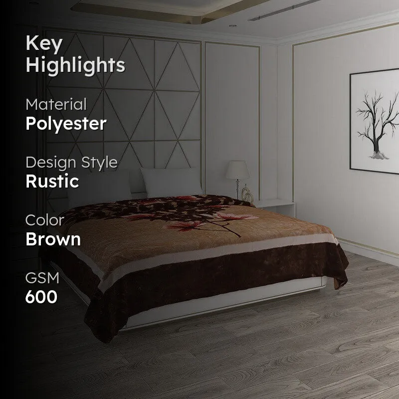 Monte Carlo Autumn Embrace Blanket(Brown) - 600 GSM media 2