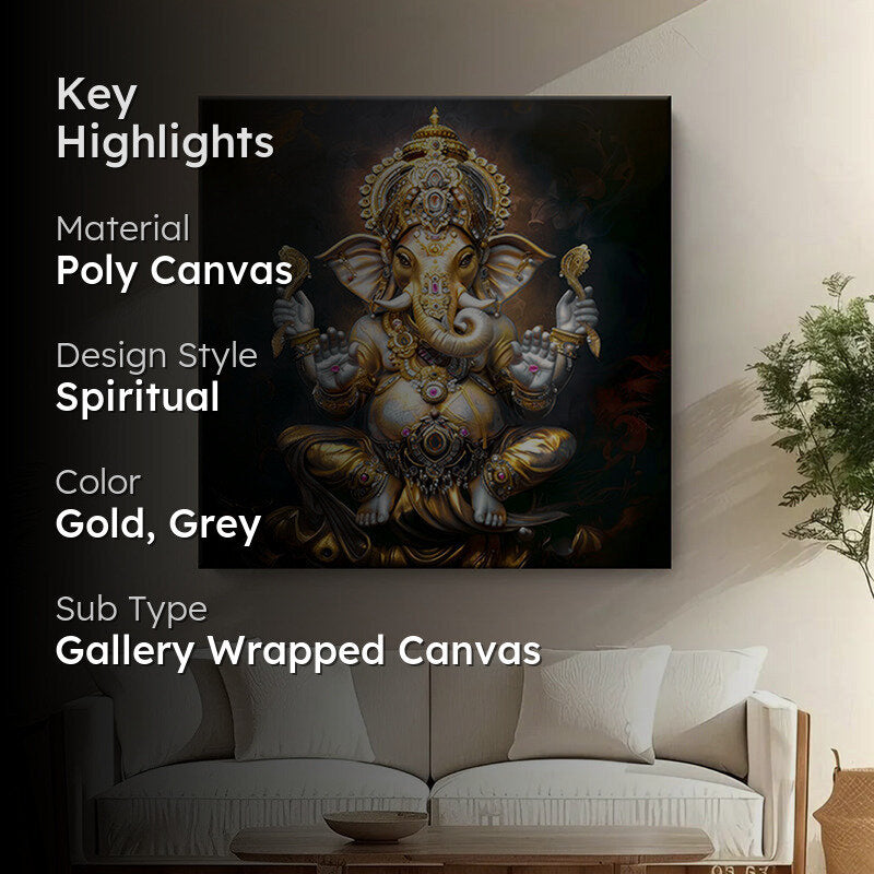 Lambodara Poly Canvas Wall Painting media 2