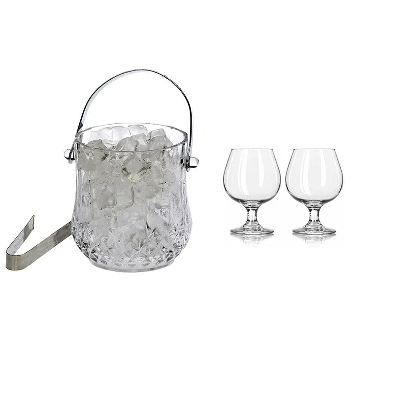 Bowen 1000 ML Ice Bucket With 300 ML Glass - Four Piece Set media 1