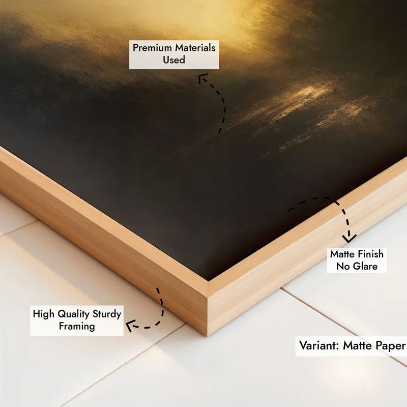 Horizon of Hope Archival Paper Wall Painting With Brown Frame media 6