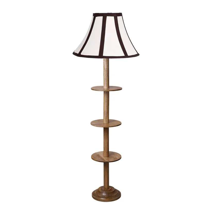 ConeEdge Elite Wooden Floor Lamp - White & Black media 5
