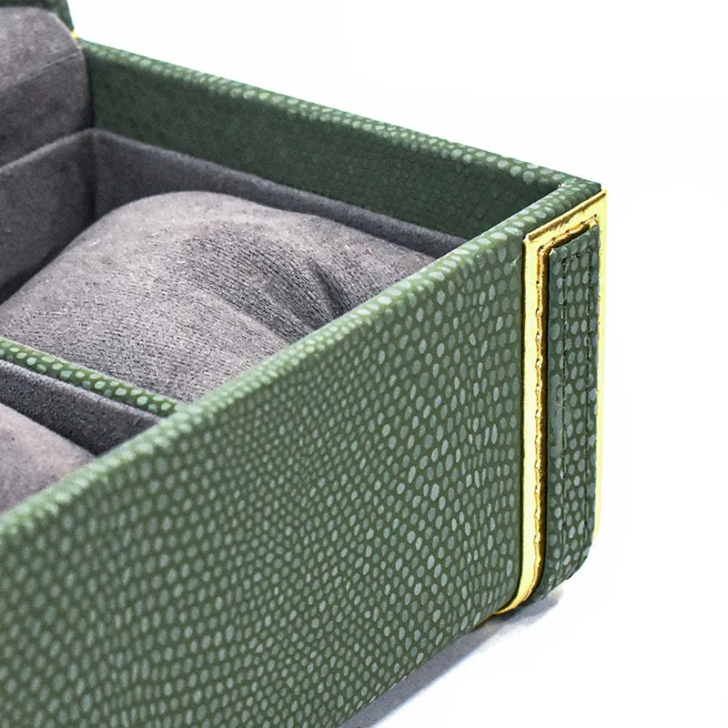 Tisquo I Faux Leather Watch Organizer - Olive Green media 7