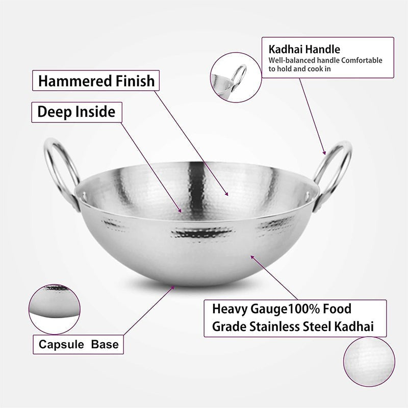 Vintage Allure Hammered Kadhai - 1500 mL image 10
