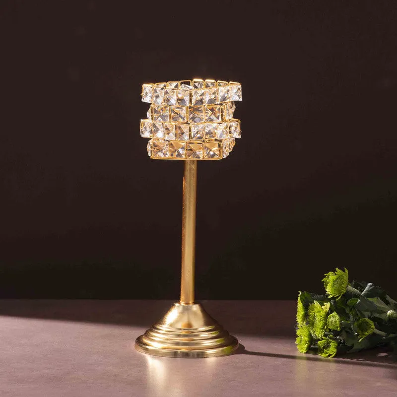 Luxe Prism Candle Holder (Gold) - Set Of Two media 3