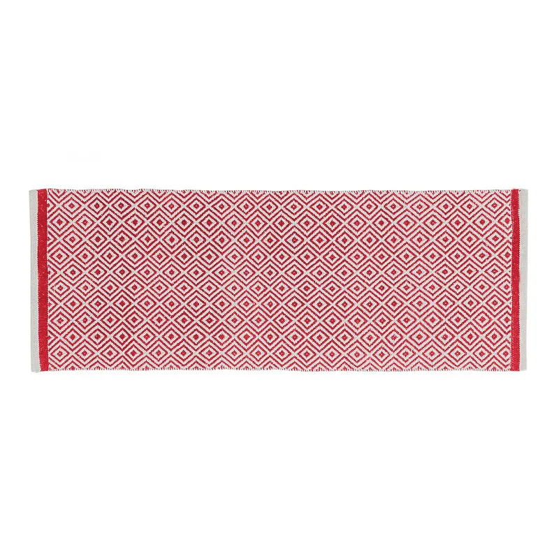 Earthica Cotton Runner Rug - Dark Red media 1
