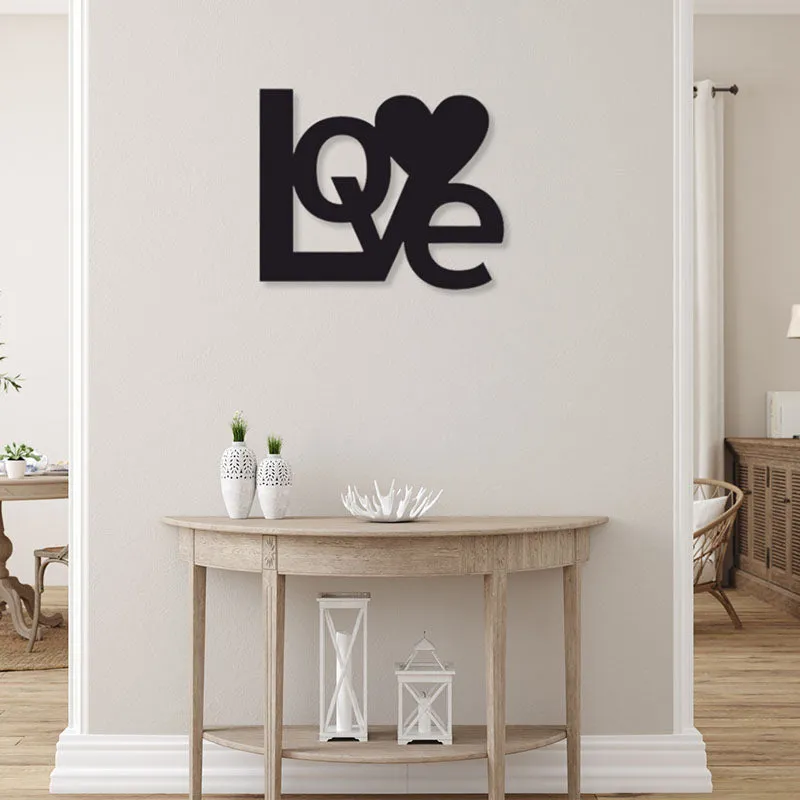 Love Black Iron Wall Accent media 1