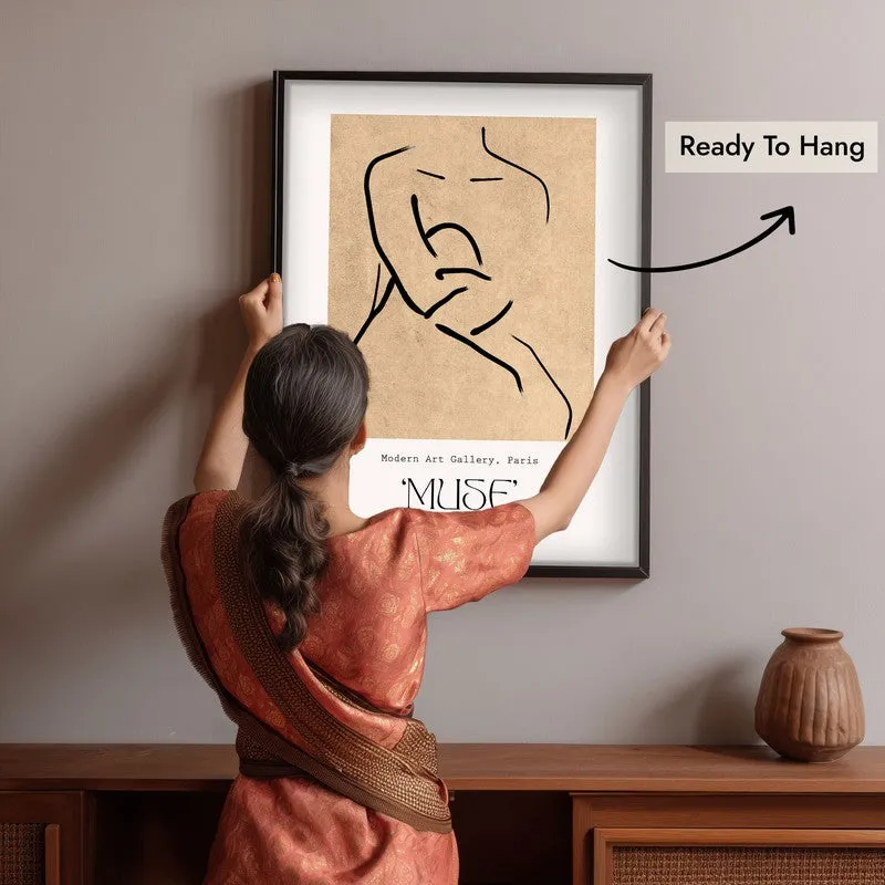 Inward Calm Canvas Wall Painting With Black Frame media 6