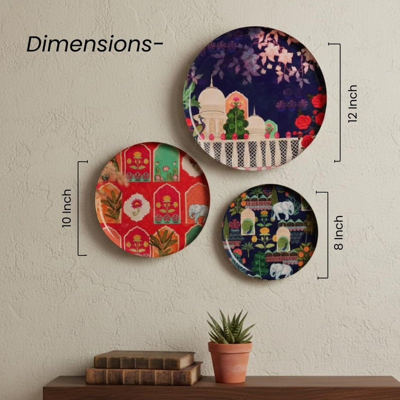 Vibrant Mahals Wall Plate - Set Of Three media 9