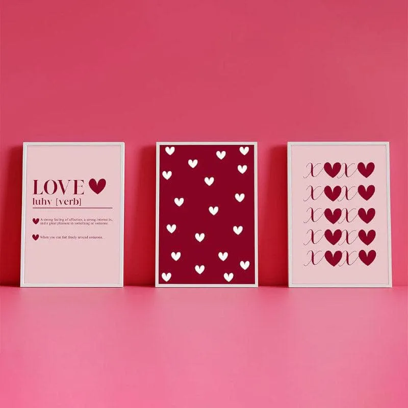 Ti Amo Paper Wall Art (Red) - Set Of Three media 1