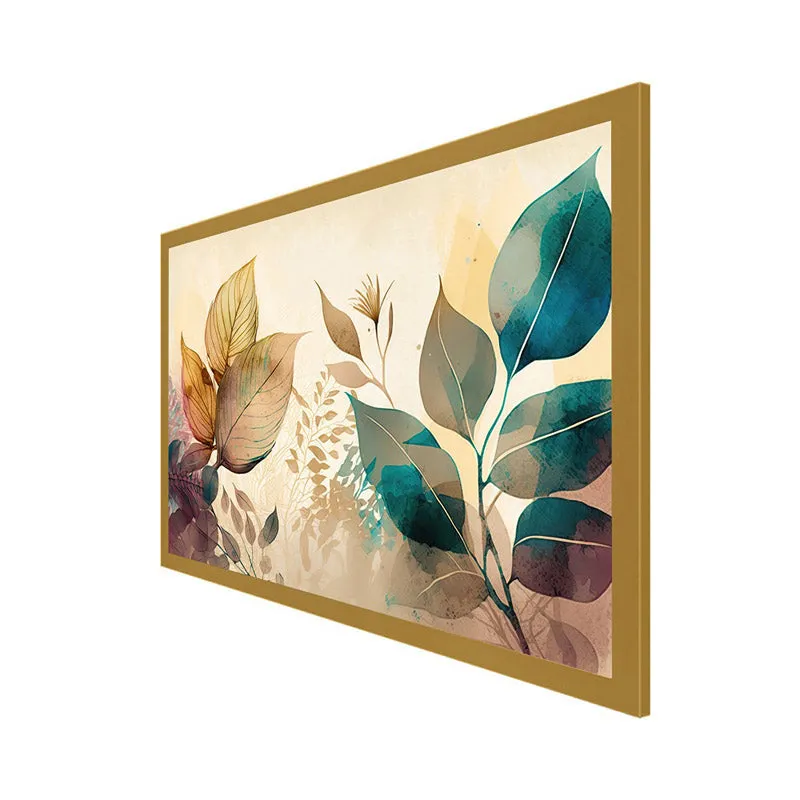 Midria Leaf Wall Painting With Frame media 6