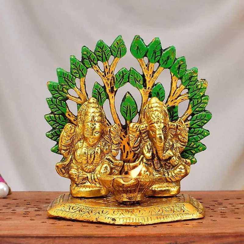 Ganesha Lakshmi Decorative Idol media 1
