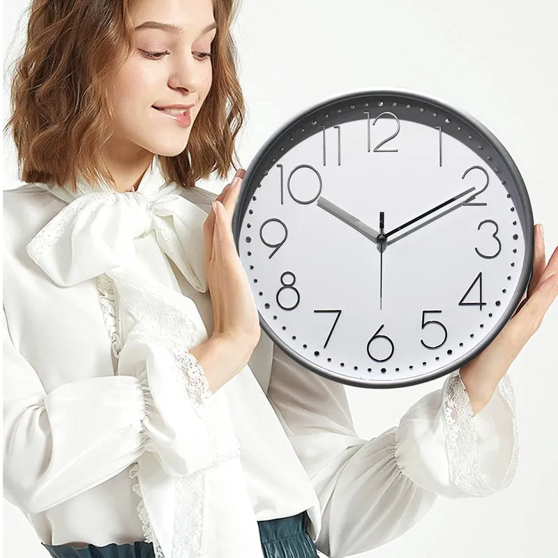 Tynox Analog Wall Clock - Grey, White media 7