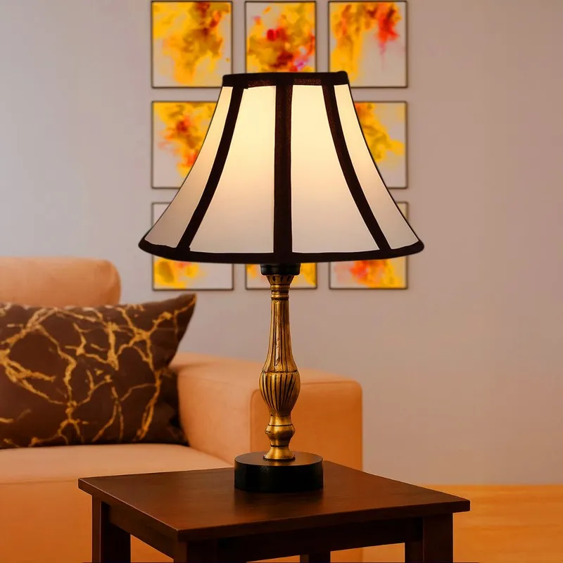 Aurelo Ero Wooden Table Lamp - White media 3