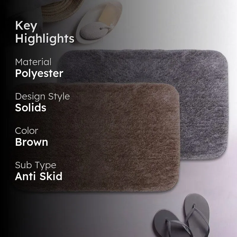 Zora Anti Slip Bathmat (Brown) - Set Of Two media 2