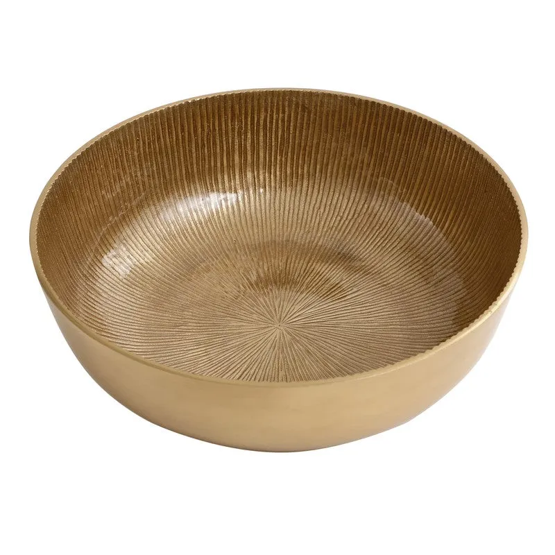 Golden Textured Serving Bowl media 5