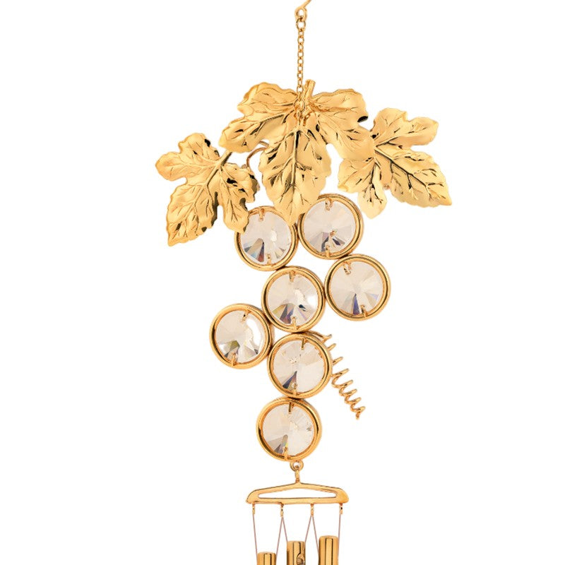 Floral Aura 24K Gold Plated Mild Steel Windchime media 5