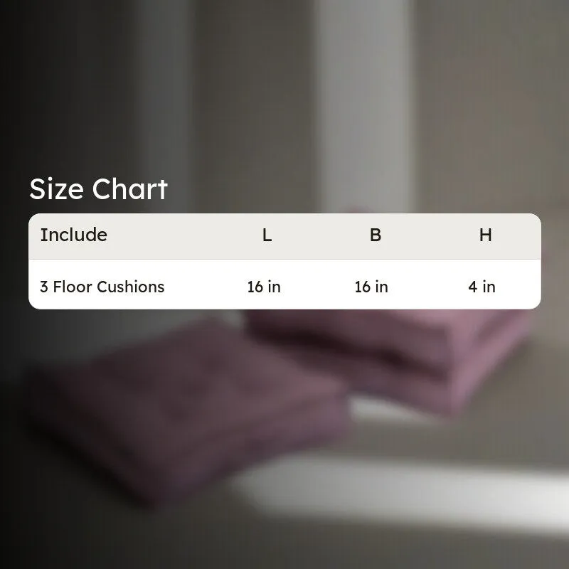 Tara Floor Cushion (Lilac Purple) - Set Of Three media 8