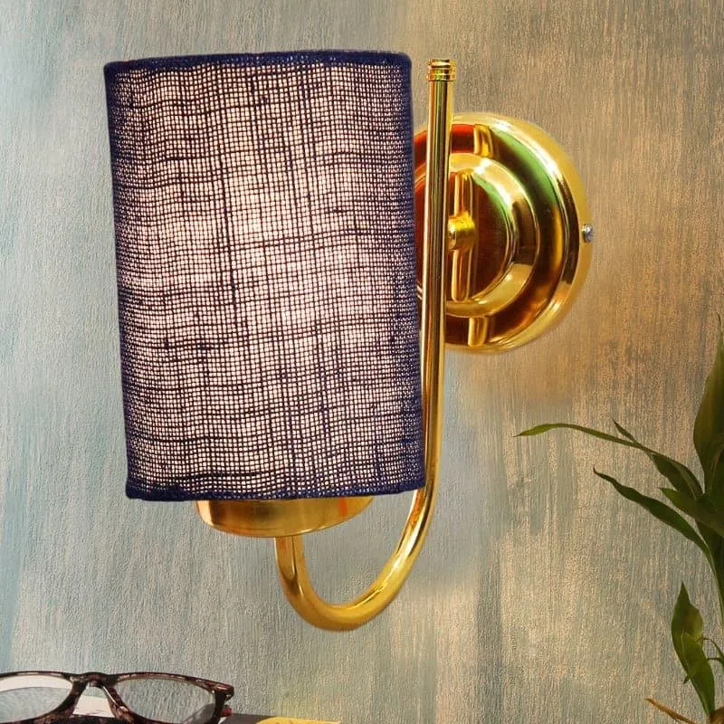 Galora Neva Fabric & Metal Wall Lamp - Blue media 1
