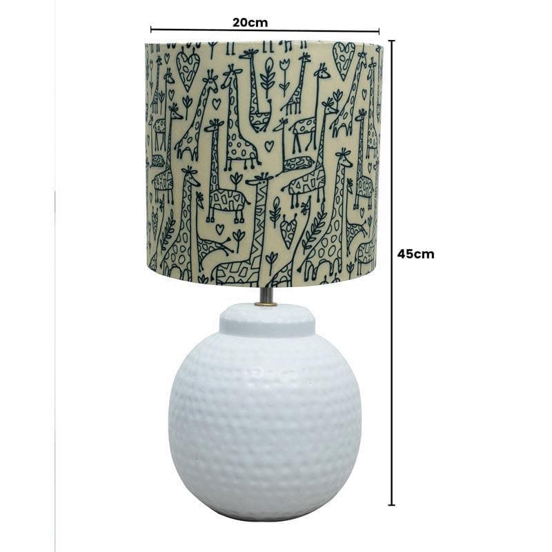 Elouera Printed Ceramic Table Lamp - Beige,White media 6