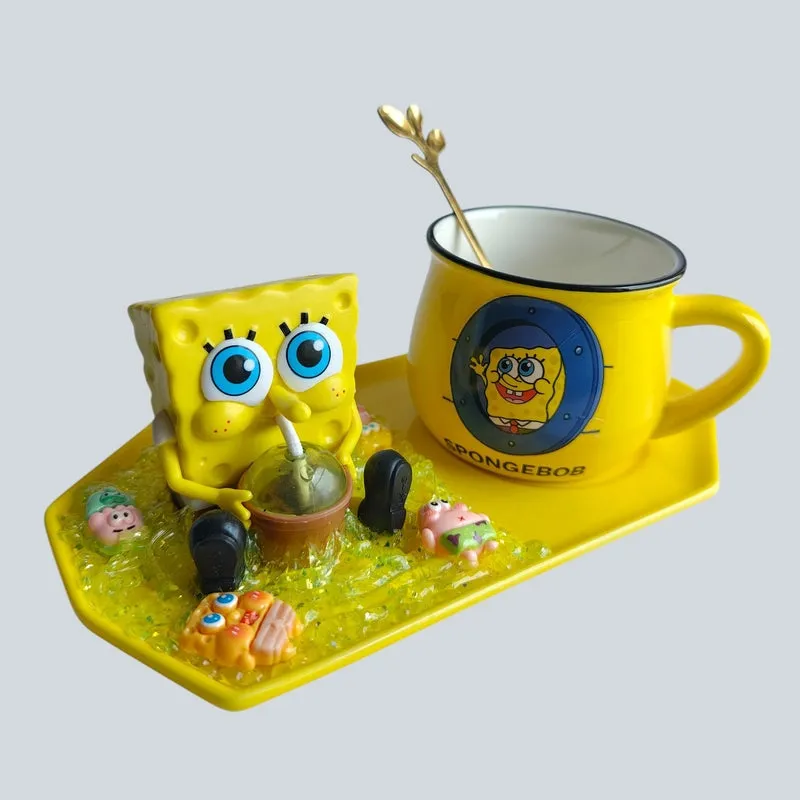 Splash SpongeBob Ceramic Coffee Mug With Tray (180 mL) - 7