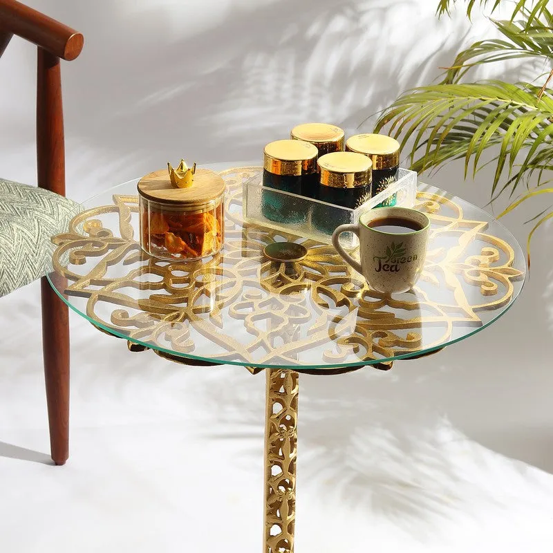 Oakly Glass,Cast Aluminium Side & Bedside Tables media 4