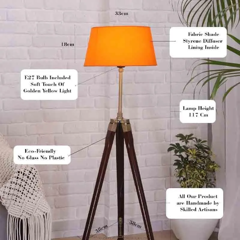 Chouette Tripod Floor Lamp - Orange media 7