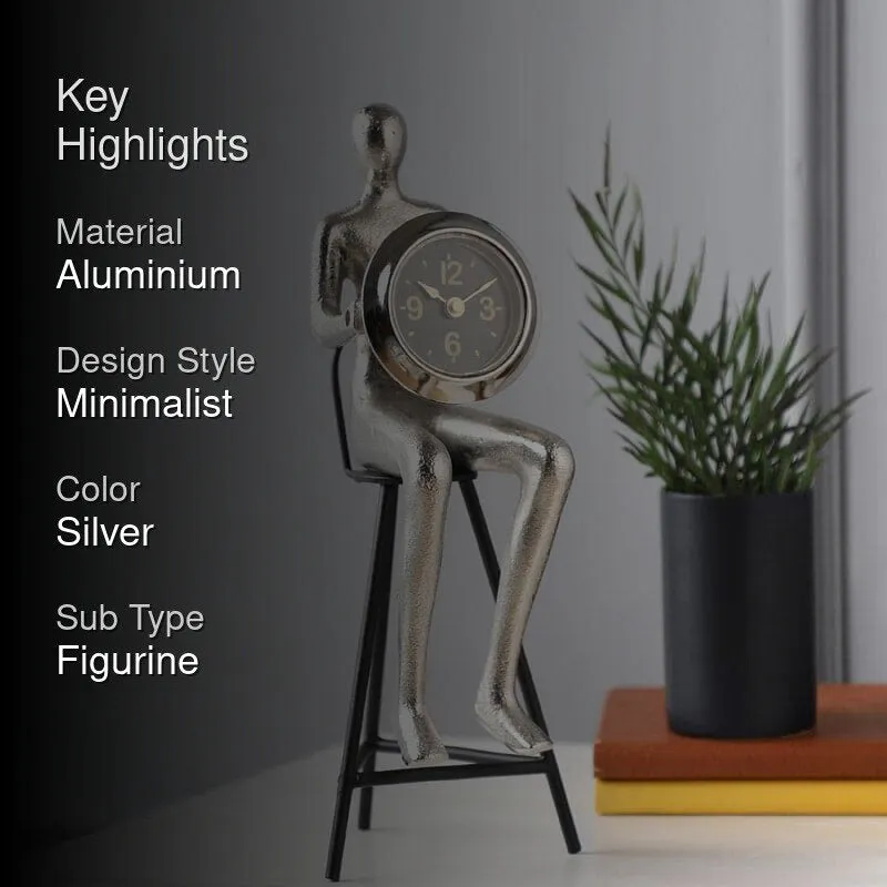Character Table Clock - Silver media 2