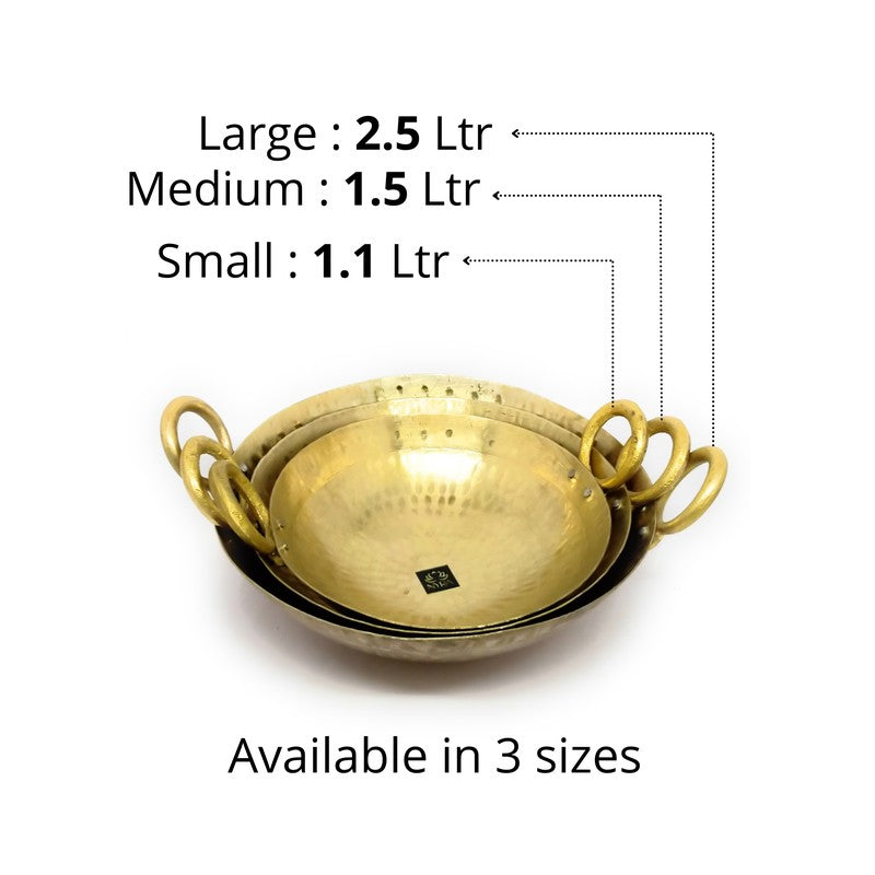 TadkaPro Heavy Duty Brass Kadhai - 1100 mL media 10