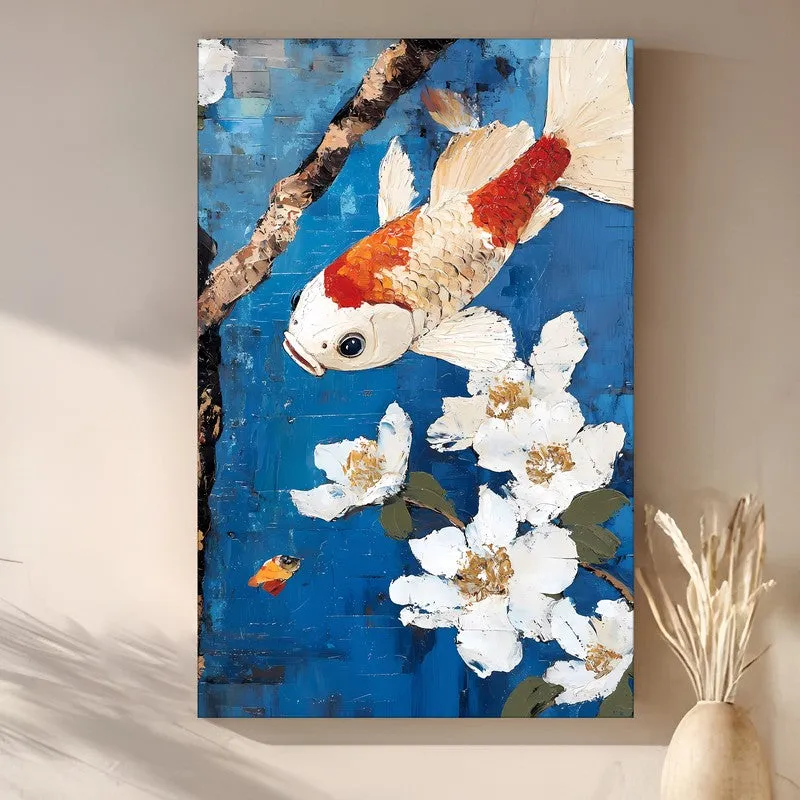 Koi & Flowers Wall Art media 2