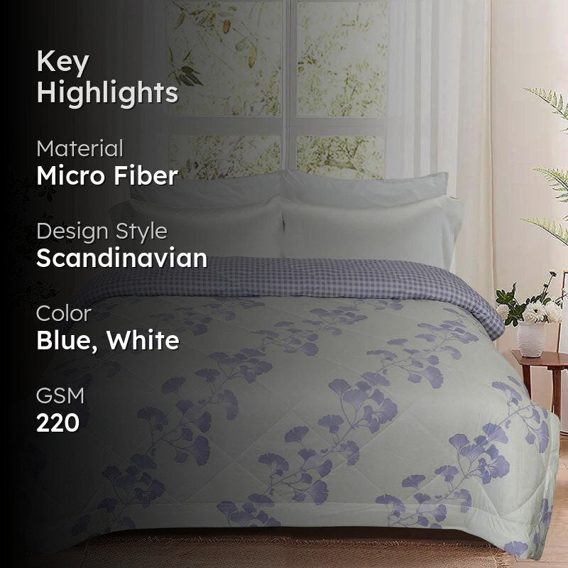 Arlet Floral Cotton Reversible Comforter - 220 GSM media 2