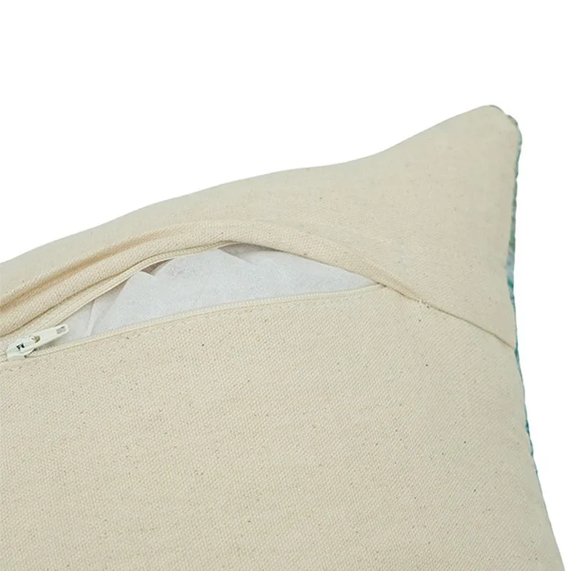 PetalPrism Cushion Cover (Sky Blue) - Set Of Two media 5