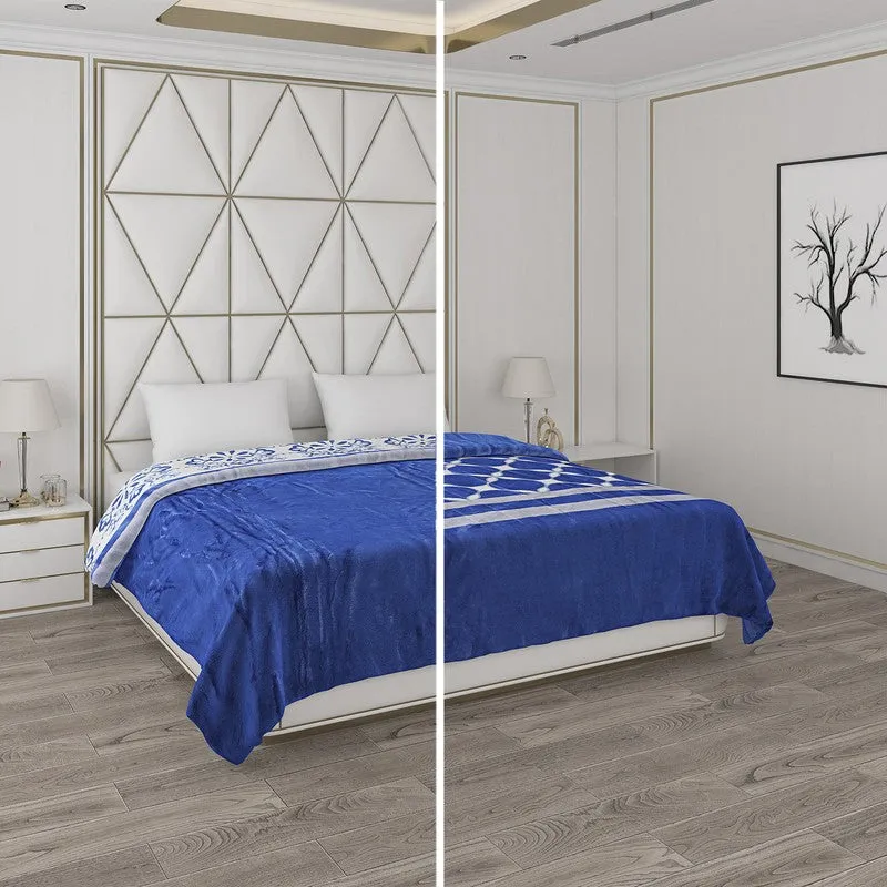 Monte Carlo Azure Dreamscape Reversible Blanket - 850 GSM media 3