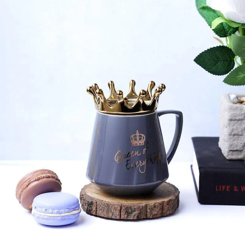 Queen Ceramic Coffee Mug (400 mL) - Blue media 3