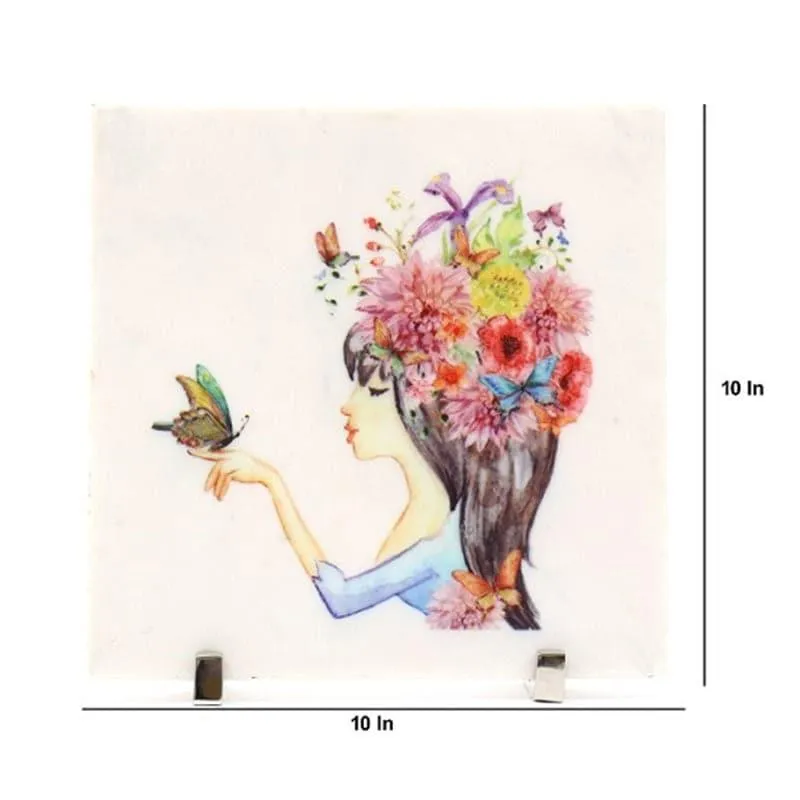 Petal Princess Printed Marble Showpiece media 4