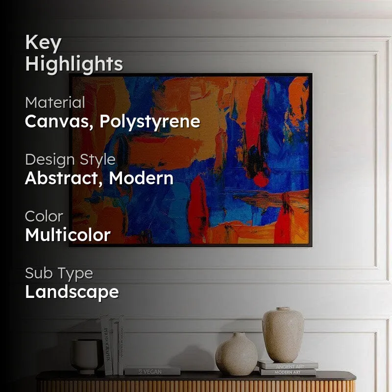 The Vibrant Abstract Canvas Wall Art - Black Frame media 2