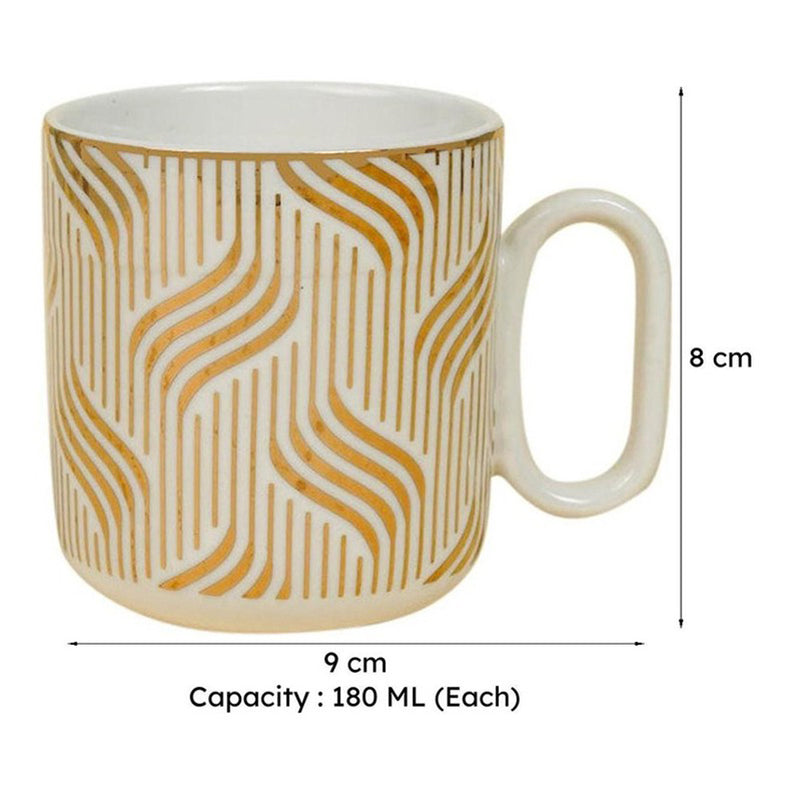 Gilia Porcelain Tea Cup (180 mL Each) -  Set of Six media 7