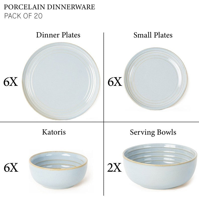 Estia Dining Set (Artic Blue) - 20 Piece Set media 5
