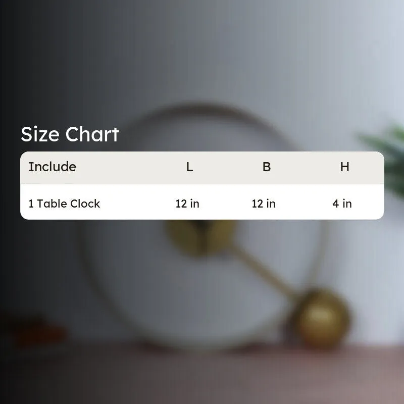 MonoTime Analog Table Clock - Gold media 8