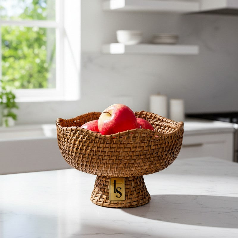 PalmNest Rattan Fruit Bowl