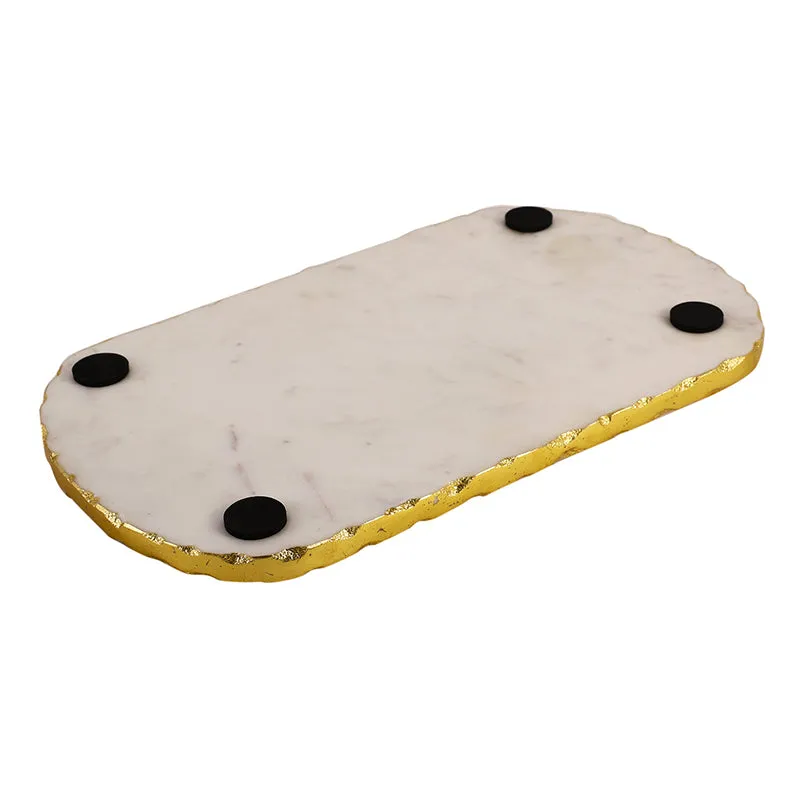 Scotia Mariposa Oval Marble Platter - 6