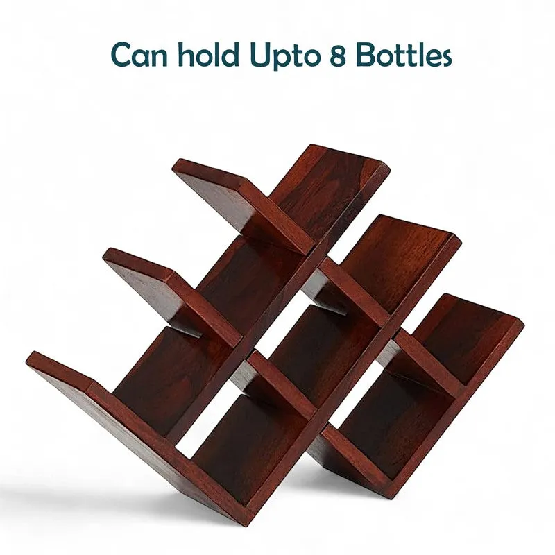 Xverox Sheesham Wooden Wine Rack - Red media 6