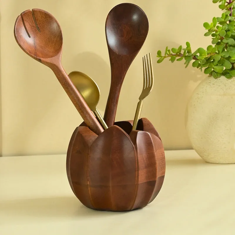 Padme Wooden Cutlery Stand media 10