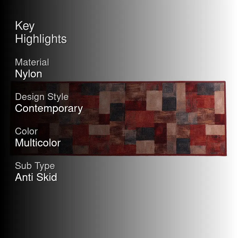 Symmetra Nylon Runner Rug - Red,Blue media 2