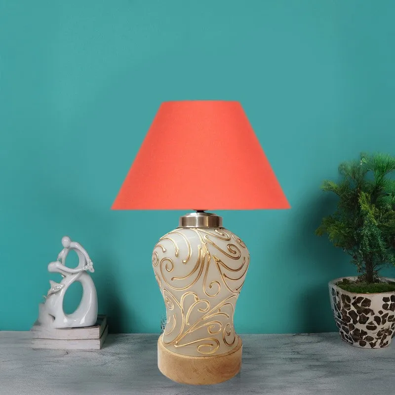 Lumithra Wooden Table Lamp - Orange media 3