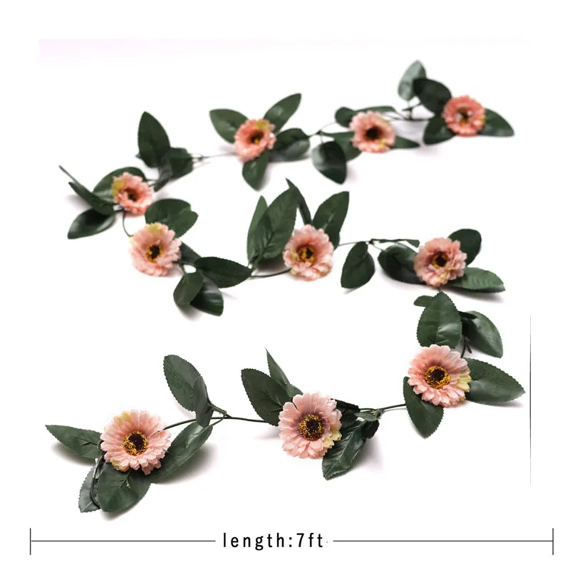Fiora Artificial Gerbera Creeper (Powder Pink) Set of Two media 7