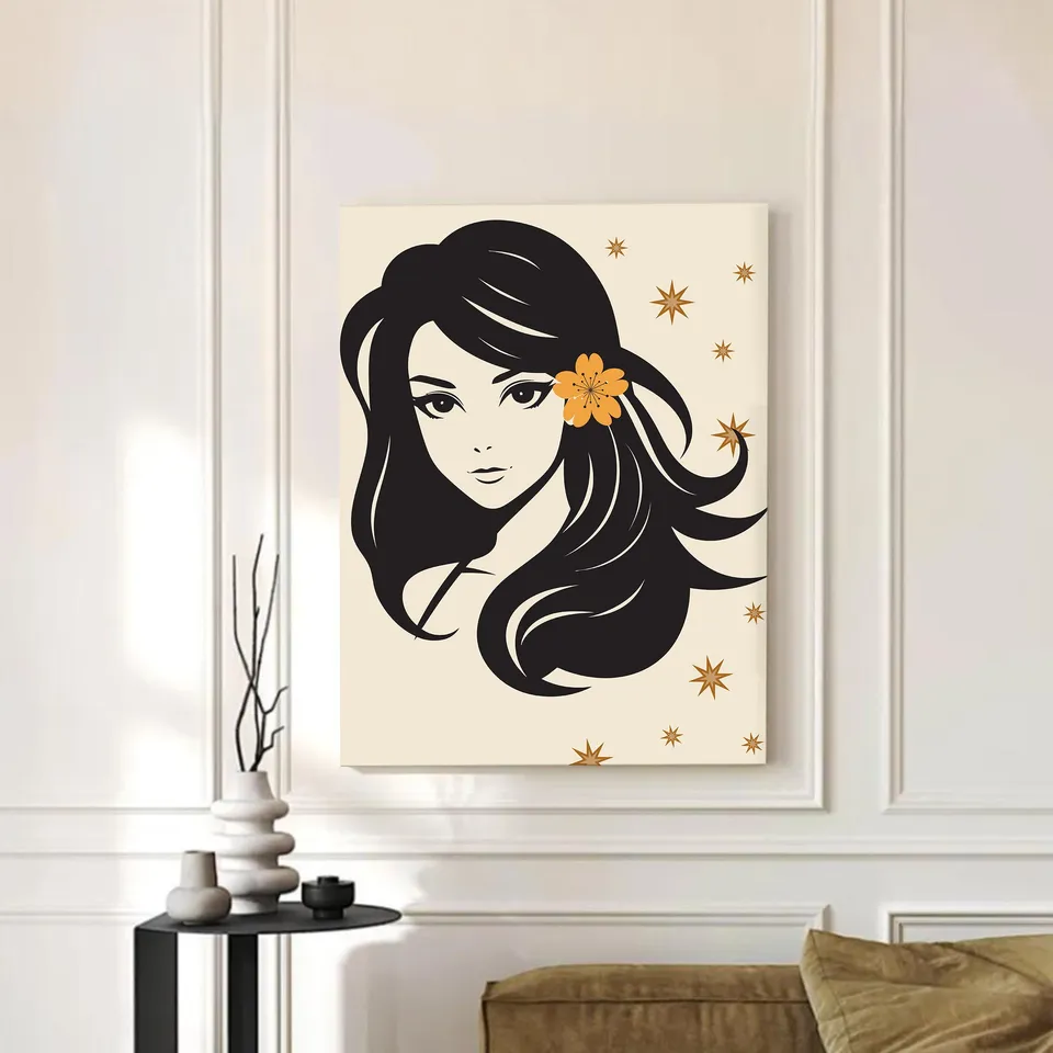 Mystic Petal Cotton Canvas Wall Painting media 2