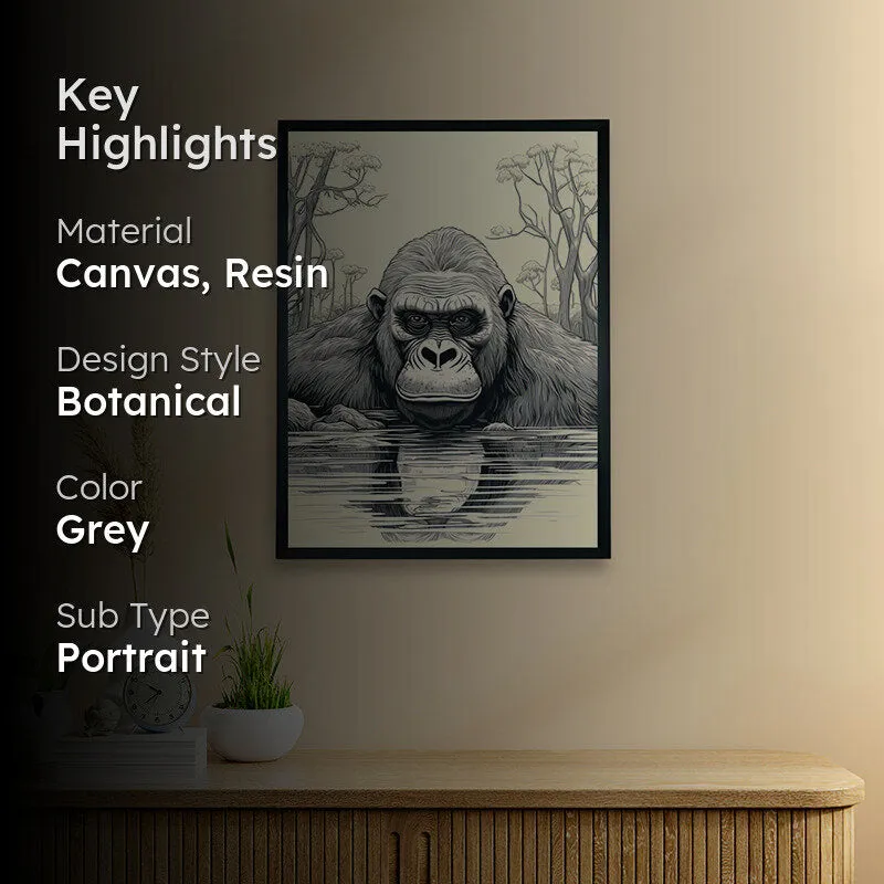 Gorilla Gaze Canvas Wall Art media 2