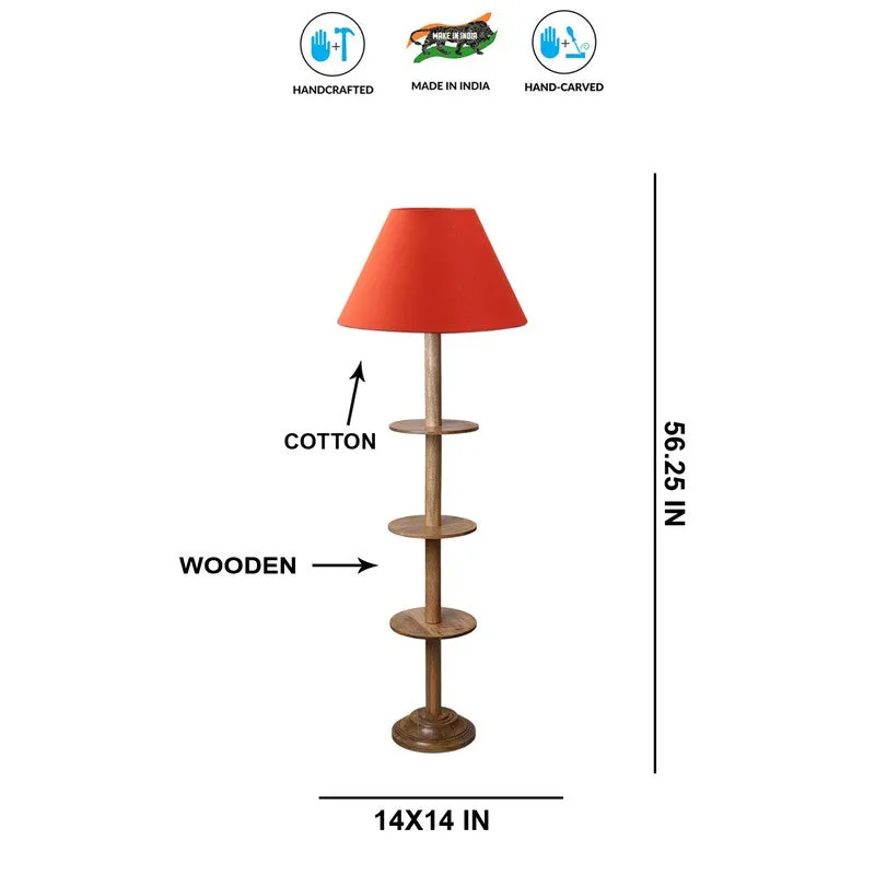 EclipseNova Light Wooden Floor Lamp - Orange media 8