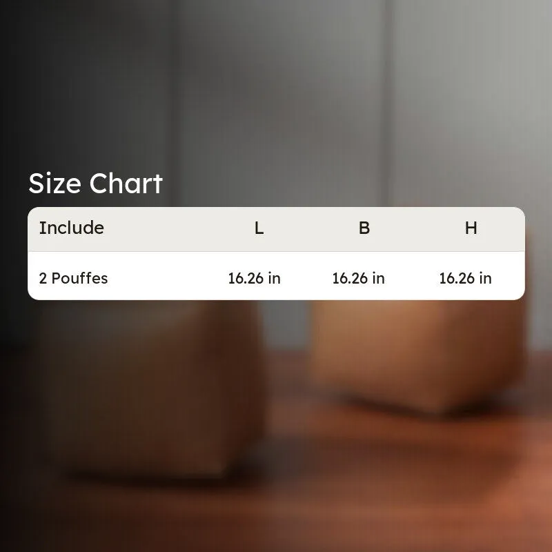 Material Focus Pouffe (Brown) - Set Of Two media 11
